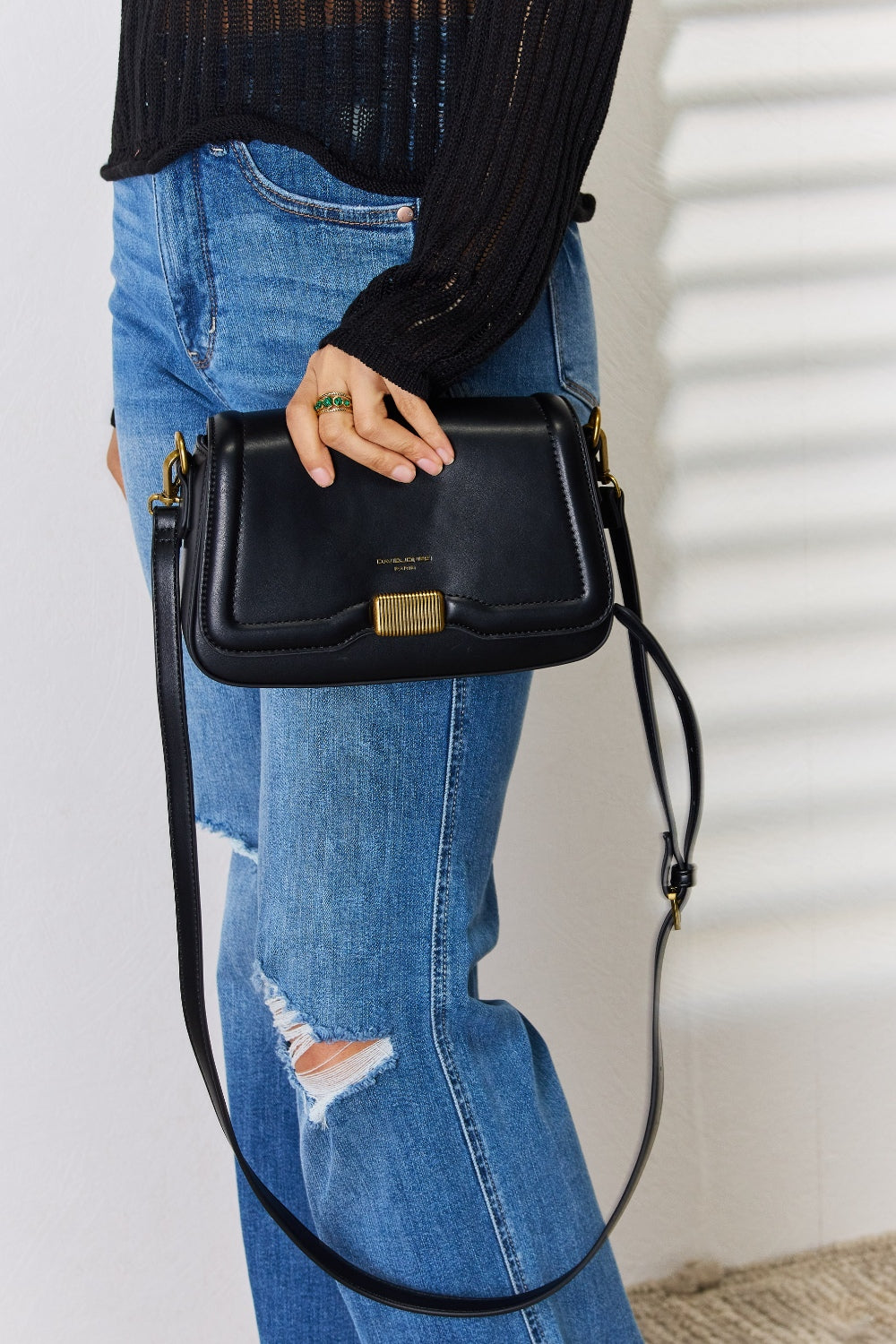 David Jones PU Leather Crossbody Bag - BIG DREAM COMPANY