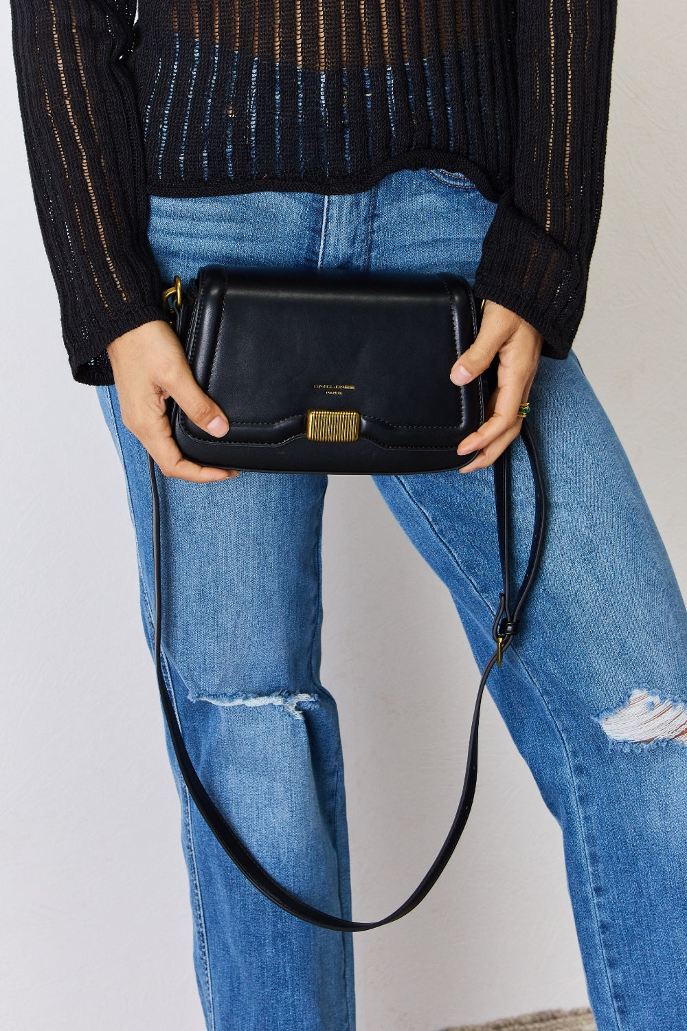 David Jones PU Leather Crossbody Bag - BIG DREAM COMPANY