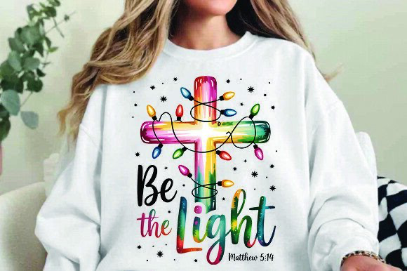 BE THE LIGHT CHRISTMAS SWEATSHIRT