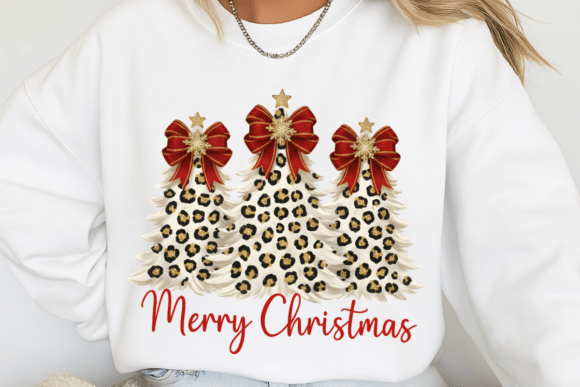 ANIMAL PRINT CHRISTMAS TREE SWEATSHIRT