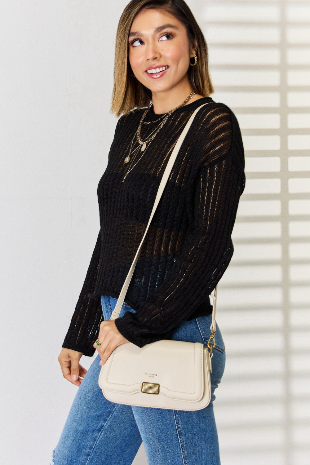 David Jones PU Leather Crossbody Bag - BIG DREAM COMPANY